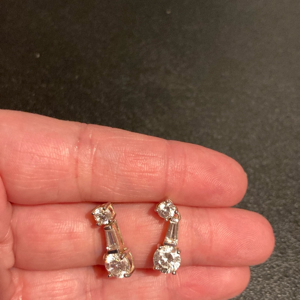 Cubic Z Sterling, silver earrings